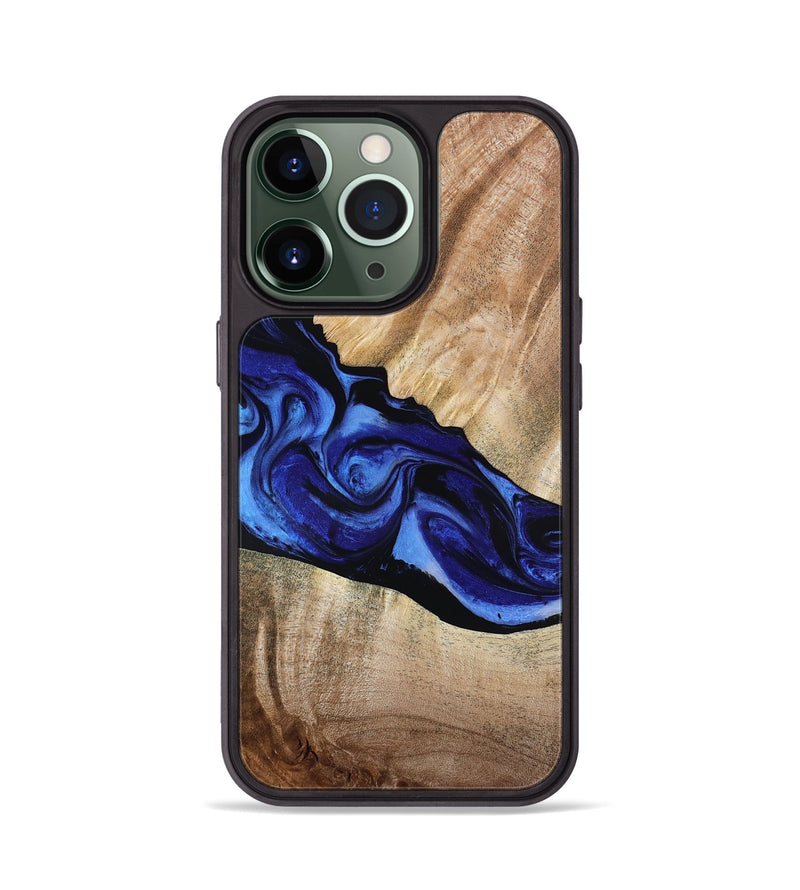 iPhone 13 Pro Wood Phone Case - Lura (Blue, 800647)
