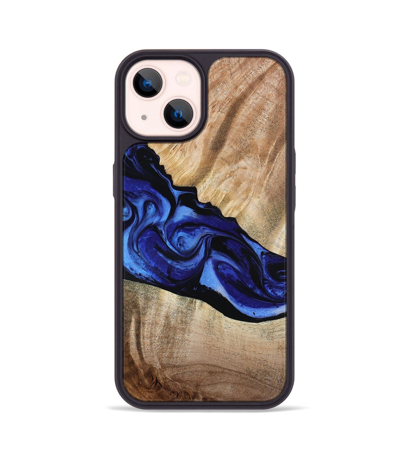 iPhone 14 Wood Phone Case - Lura (Blue, 800647)