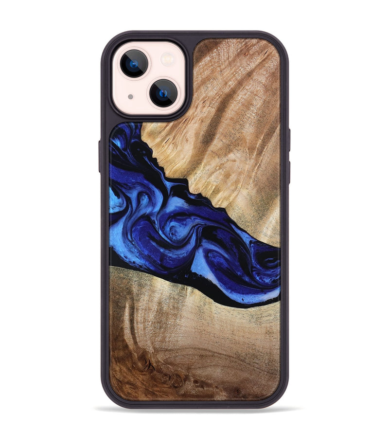 iPhone 14 Plus Wood Phone Case - Lura (Blue, 800647)