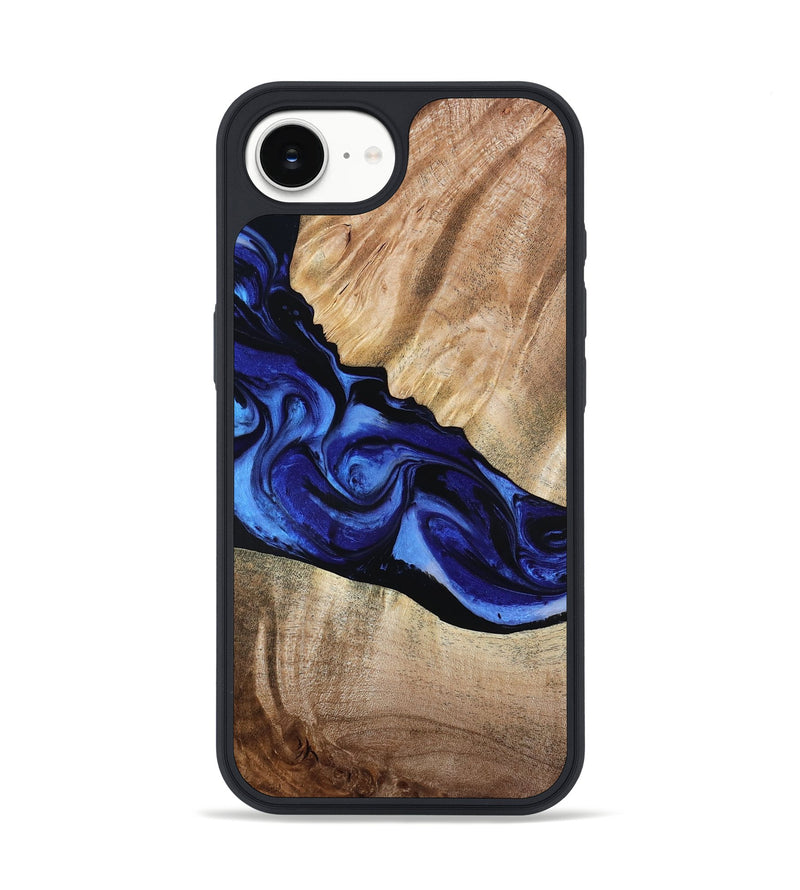 iPhone 16e Wood Phone Case - Lura (Blue, 800647)