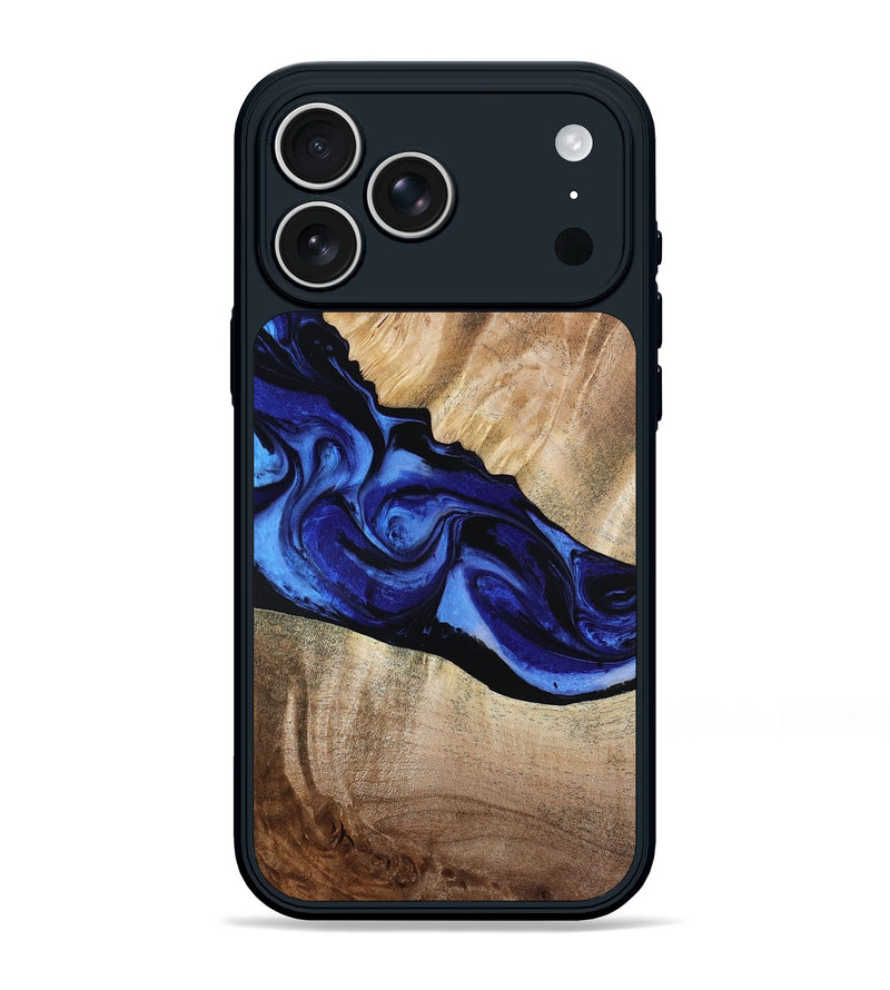 iPhone 17 Pro Max Wood Phone Case - Lura (Blue, 800647)