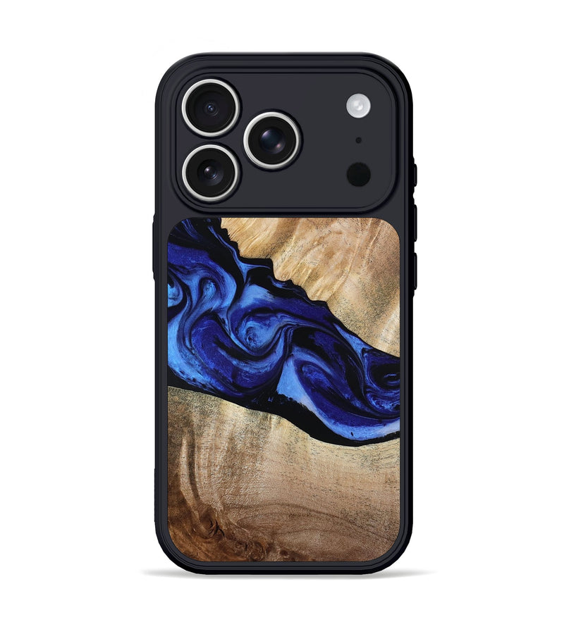 iPhone 17 Pro Wood Phone Case - Lura (Blue, 800647)