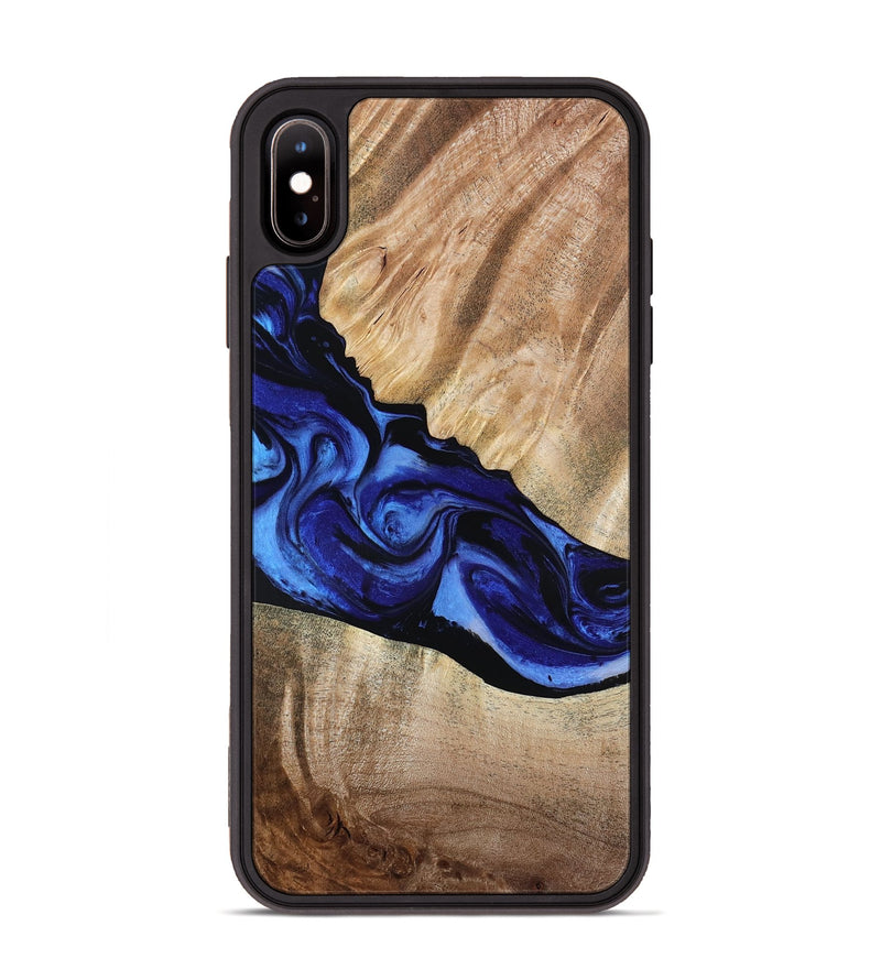 iPhone Xs Max Wood Phone Case - Lura (Blue, 800647)