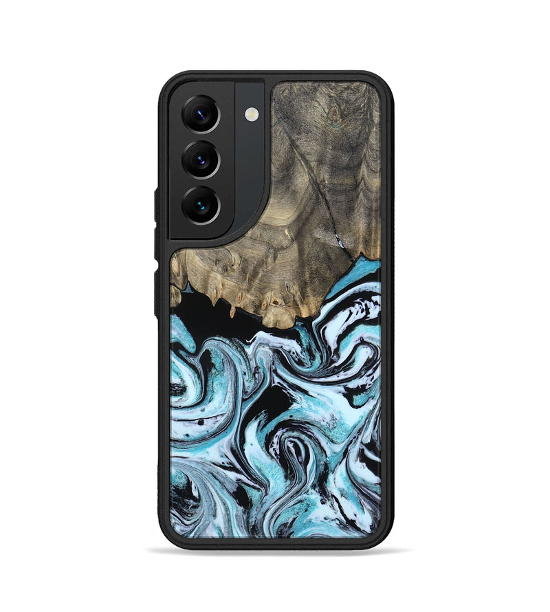 Galaxy S22 Wood Phone Case - Aviana (Blue, 800649)