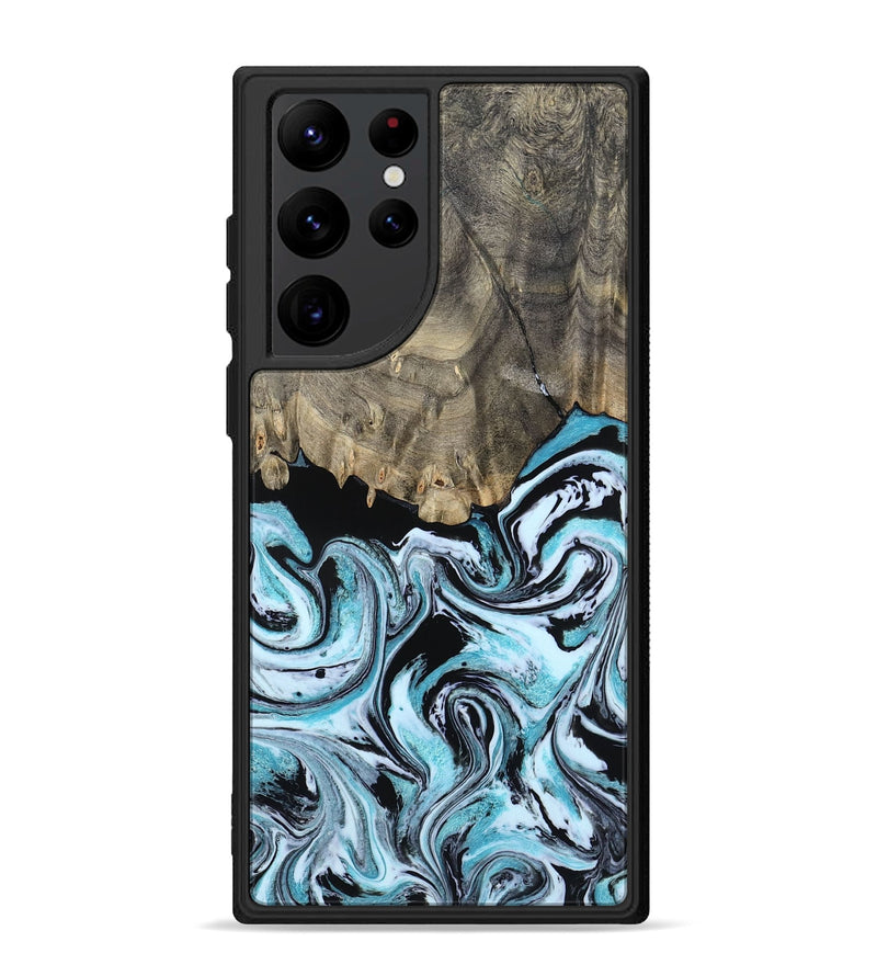 Galaxy S22 Ultra Wood Phone Case - Aviana (Blue, 800649)