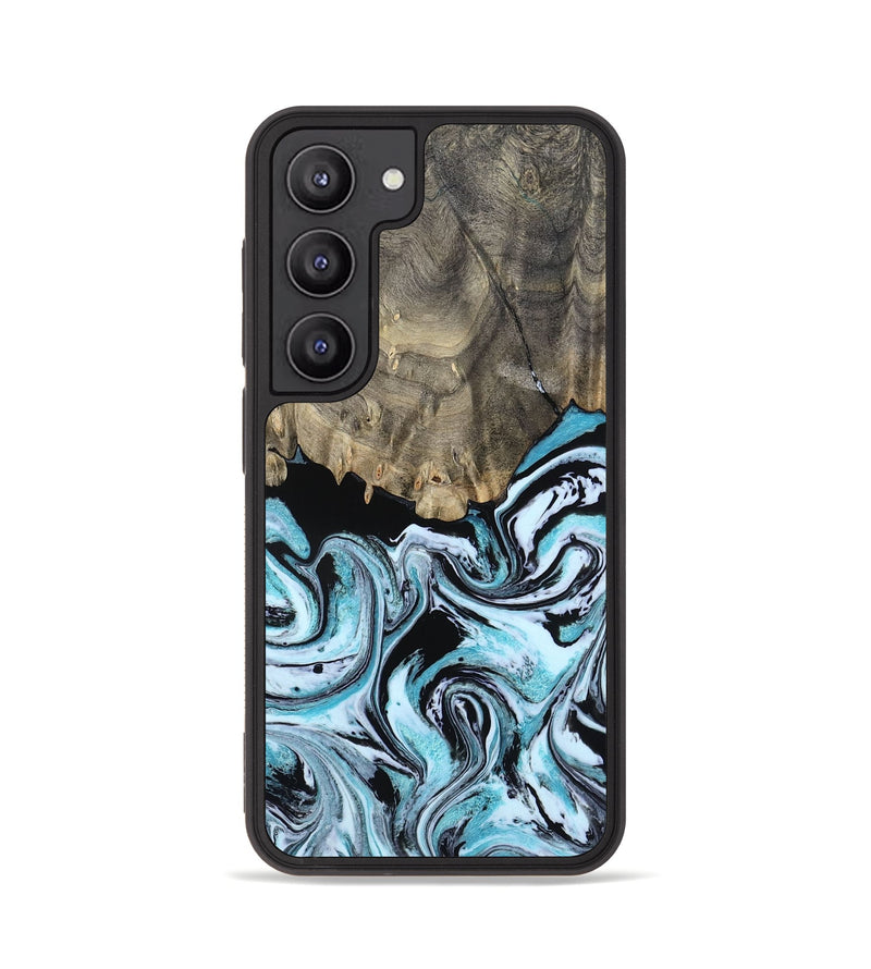 Galaxy S23 Wood Phone Case - Aviana (Blue, 800649)