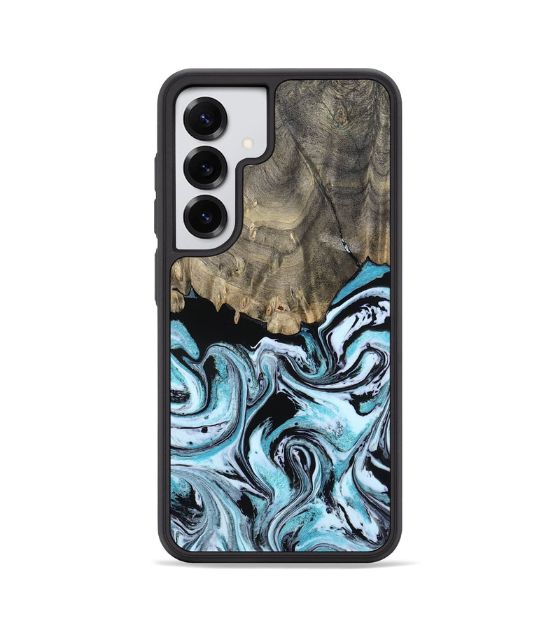 Galaxy S25 Wood Phone Case - Aviana (Blue, 800649)