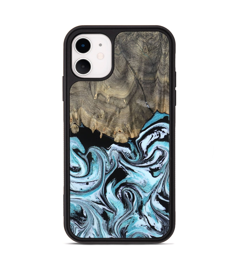 iPhone 11 Wood Phone Case - Aviana (Blue, 800649)