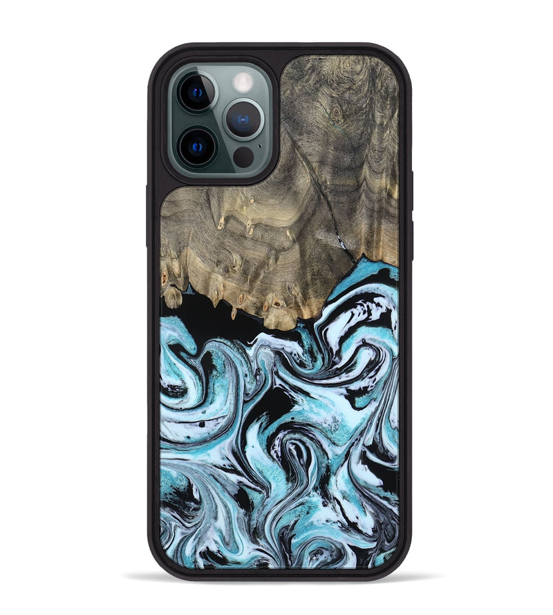 iPhone 12 Pro Max Wood Phone Case - Aviana (Blue, 800649)