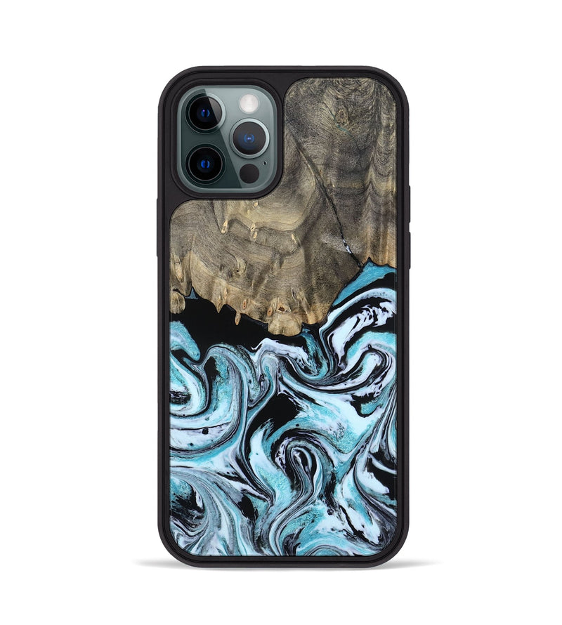 iPhone 12 Pro Wood Phone Case - Aviana (Blue, 800649)