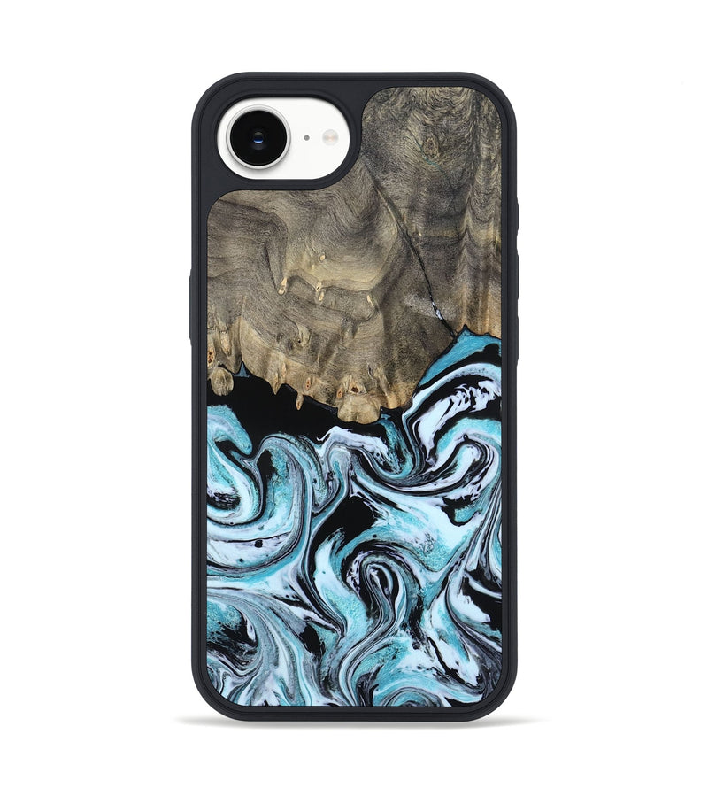 iPhone 16e Wood Phone Case - Aviana (Blue, 800649)