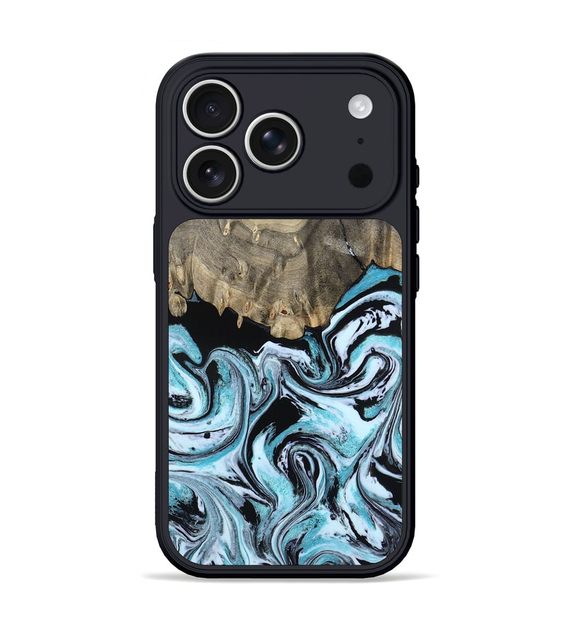 iPhone 17 Pro Wood Phone Case - Aviana (Blue, 800649)