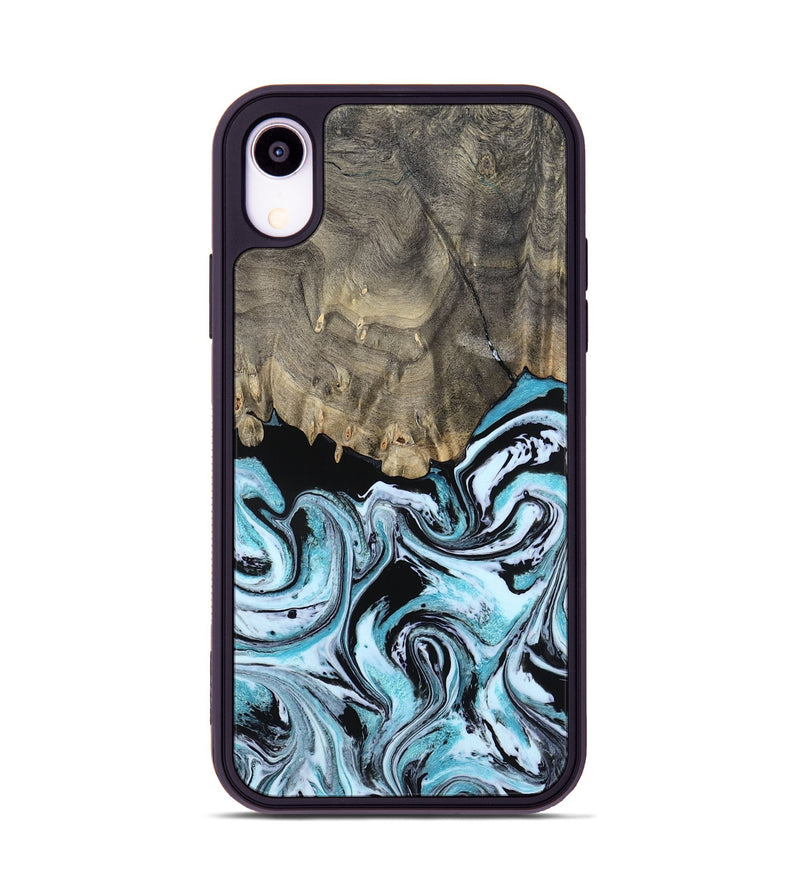 iPhone Xr Wood Phone Case - Aviana (Blue, 800649)
