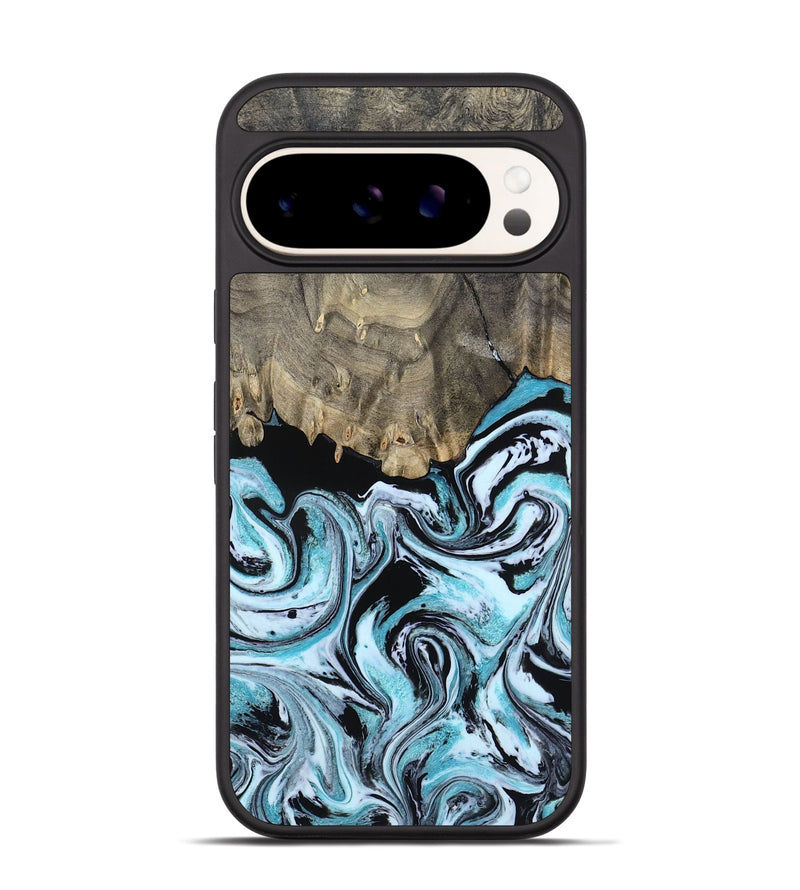 Pixel 9 Pro Wood Phone Case - Aviana (Blue, 800649)