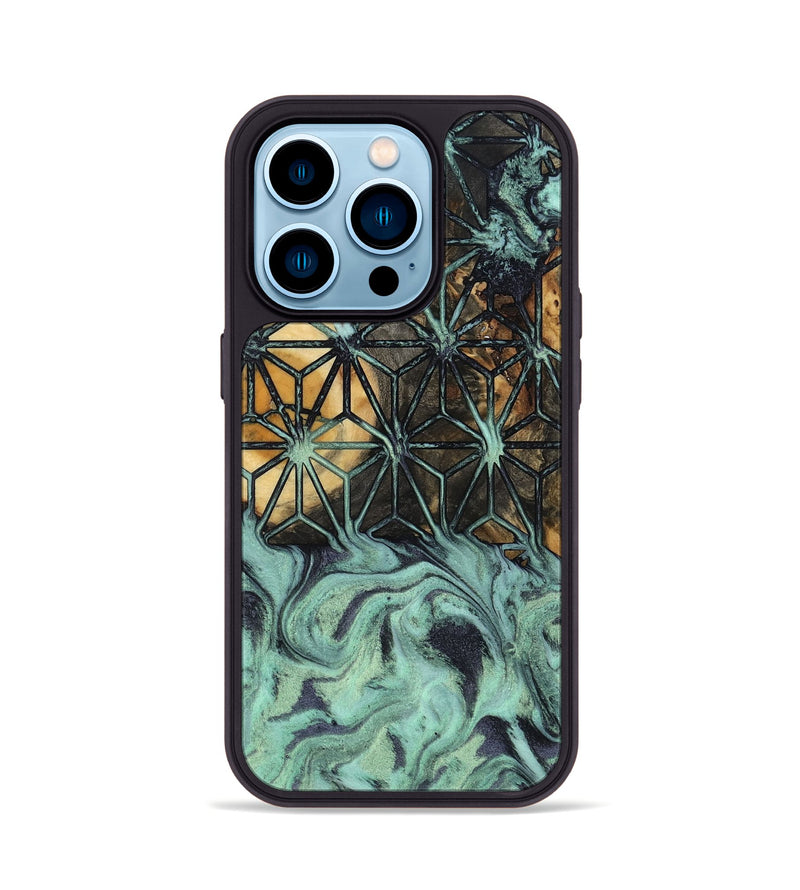 iPhone 14 Pro Wood Phone Case - Jena (Pattern, 800658)