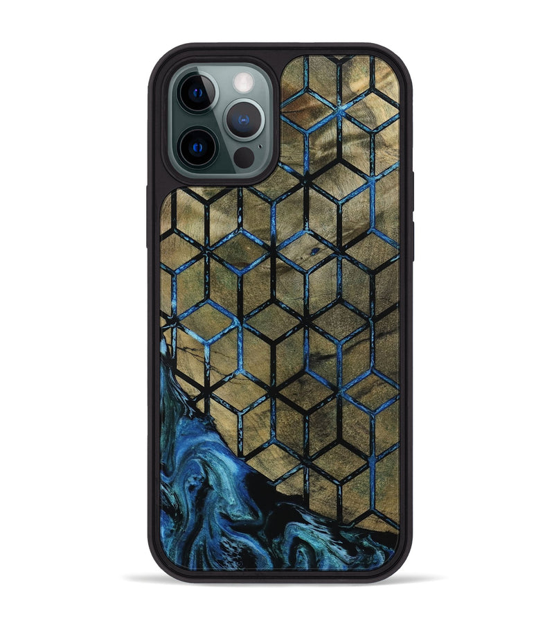 iPhone 12 Pro Max Wood Phone Case - Lila (Pattern, 800659)