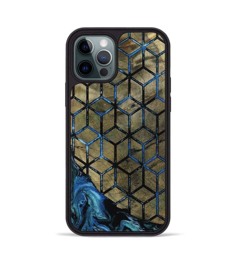 iPhone 12 Pro Wood Phone Case - Lila (Pattern, 800659)
