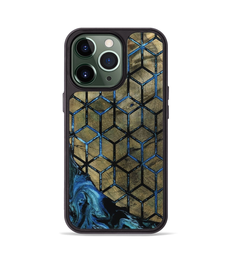 iPhone 13 Pro Wood Phone Case - Lila (Pattern, 800659)