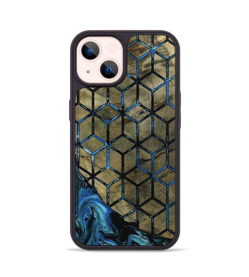 iPhone 14 Wood Phone Case - Lila (Pattern, 800659)