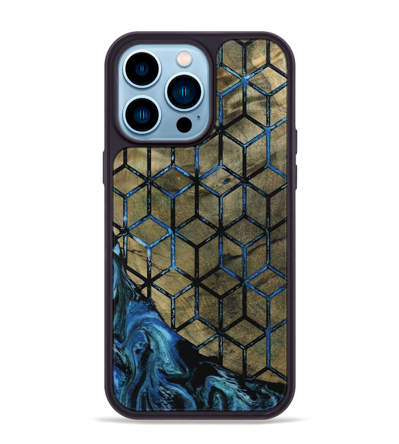 iPhone 14 Pro Max Wood Phone Case - Lila (Pattern, 800659)