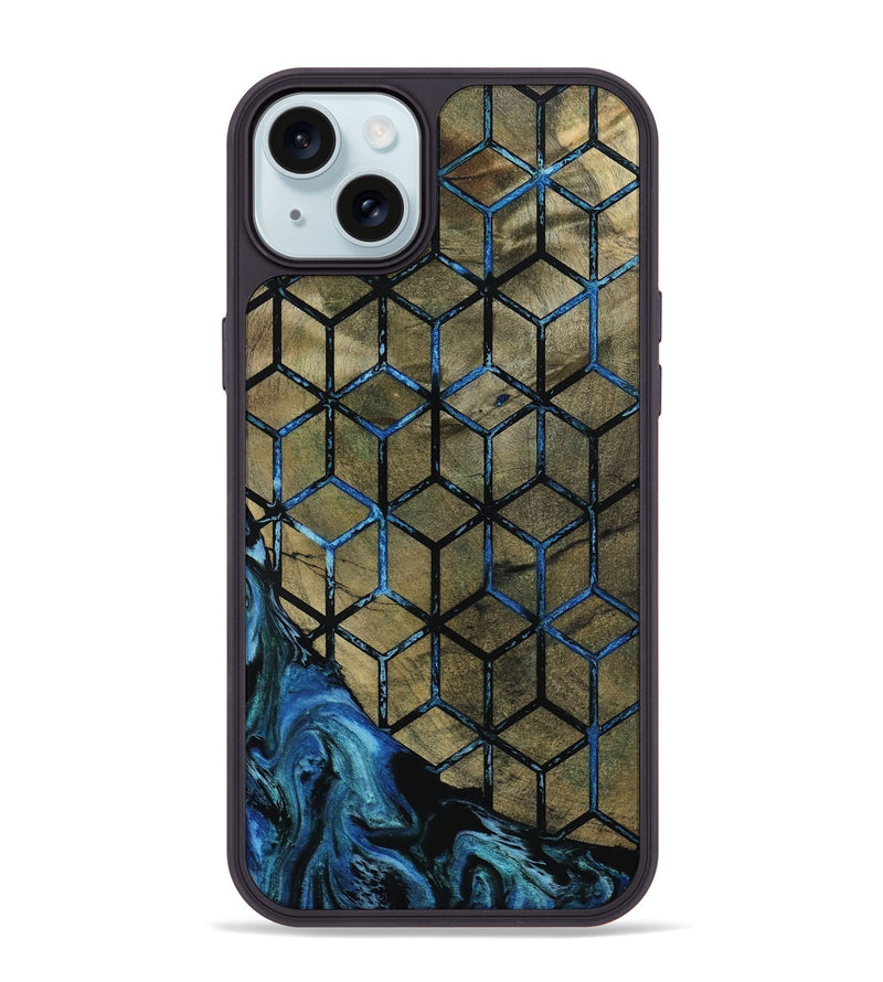 iPhone 15 Plus Wood Phone Case - Lila (Pattern, 800659)
