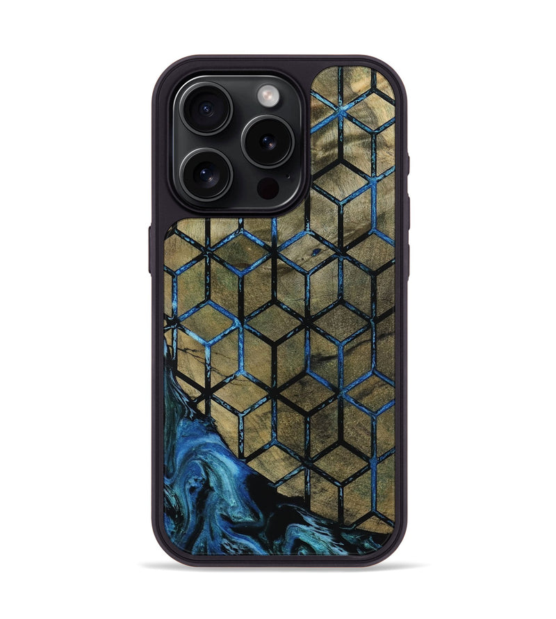 iPhone 15 Pro Wood Phone Case - Lila (Pattern, 800659)