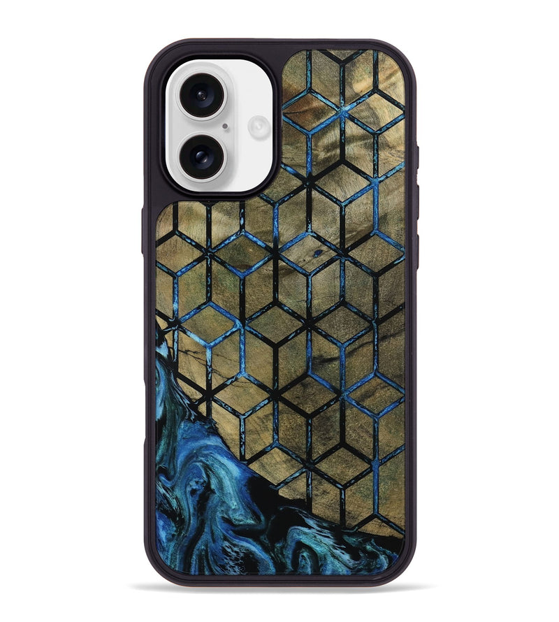 iPhone 16 Plus Wood Phone Case - Lila (Pattern, 800659)