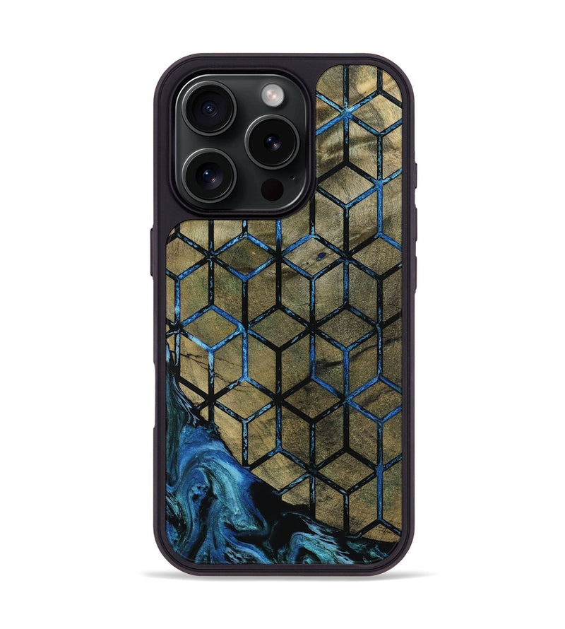 iPhone 16 Pro Wood Phone Case - Lila (Pattern, 800659)