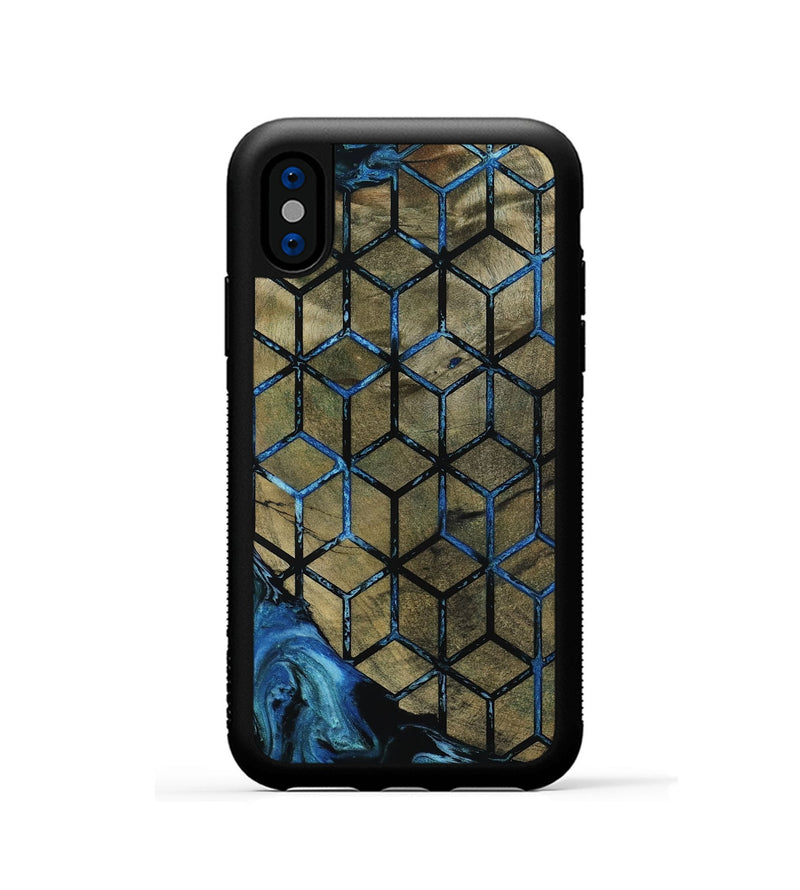 iPhone Xs Wood Phone Case - Lila (Pattern, 800659)