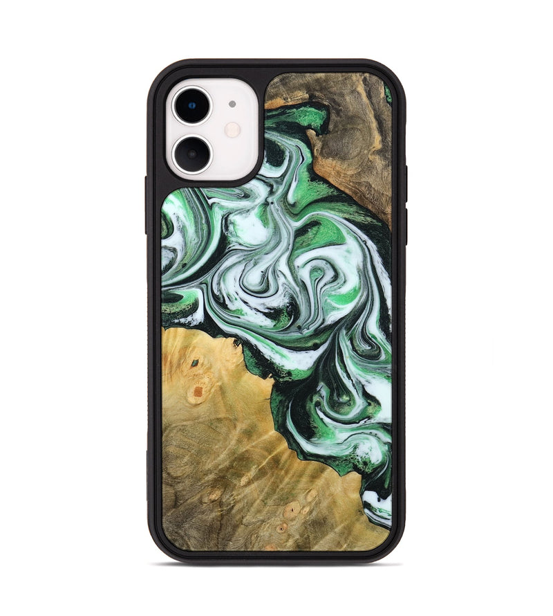 iPhone 11 Wood Phone Case - Jaclyn (Green, 800662)