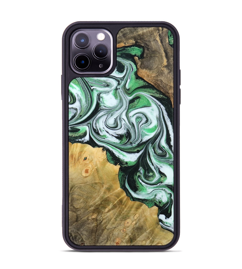 iPhone 11 Pro Max Wood Phone Case - Jaclyn (Green, 800662)