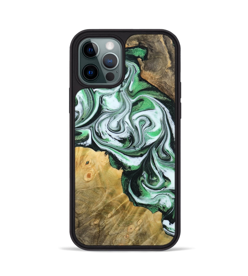 iPhone 12 Pro Wood Phone Case - Jaclyn (Green, 800662)