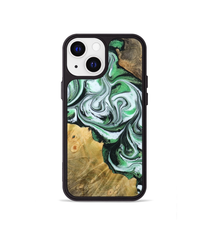 iPhone 13 mini Wood Phone Case - Jaclyn (Green, 800662)