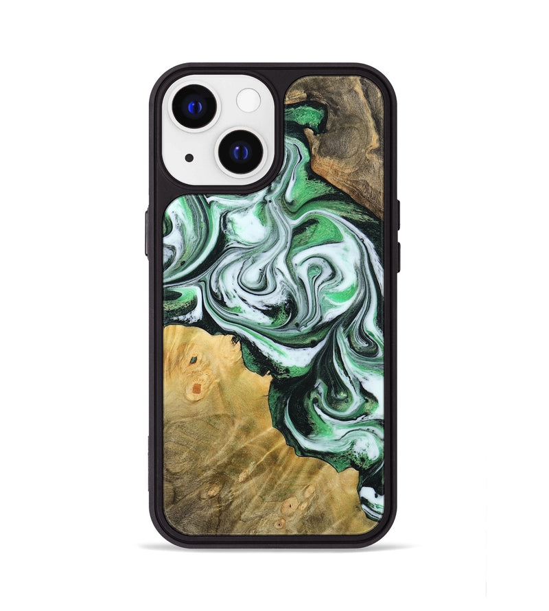 iPhone 13 Wood Phone Case - Jaclyn (Green, 800662)