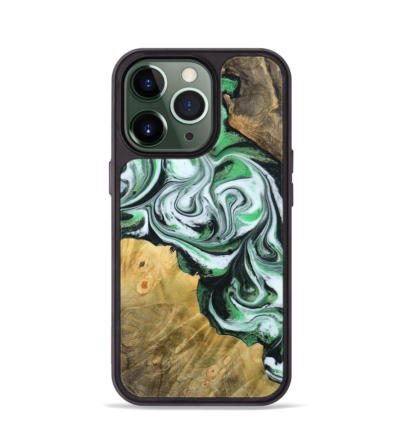 iPhone 13 Pro Wood Phone Case - Jaclyn (Green, 800662)