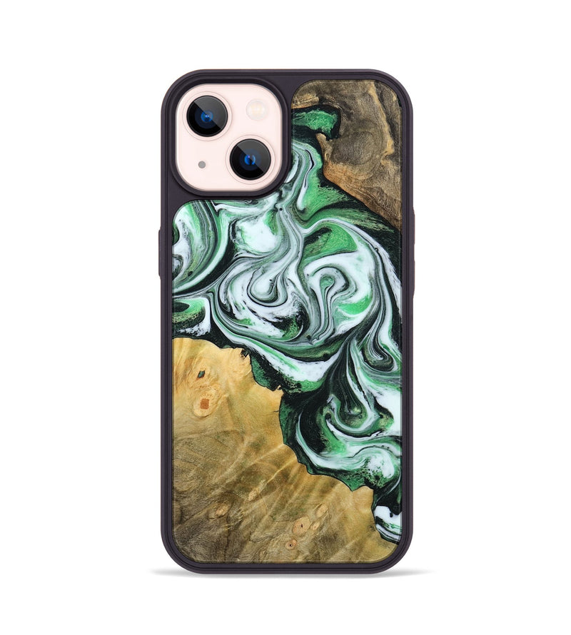 iPhone 14 Wood Phone Case - Jaclyn (Green, 800662)