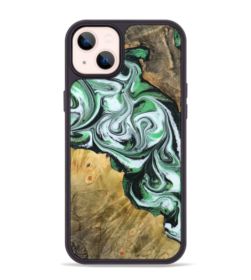 iPhone 14 Plus Wood Phone Case - Jaclyn (Green, 800662)