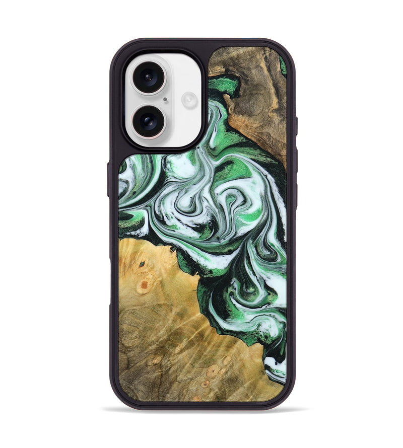 iPhone 17 Wood Phone Case - Jaclyn (Green, 800662)