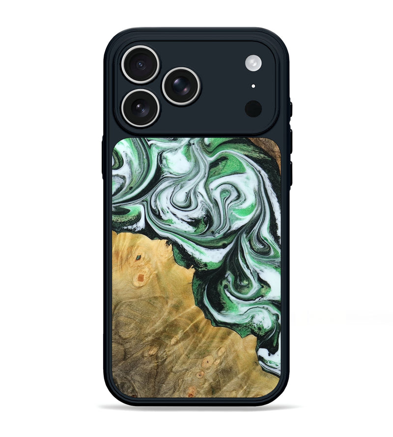iPhone 17 Pro Max Wood Phone Case - Jaclyn (Green, 800662)
