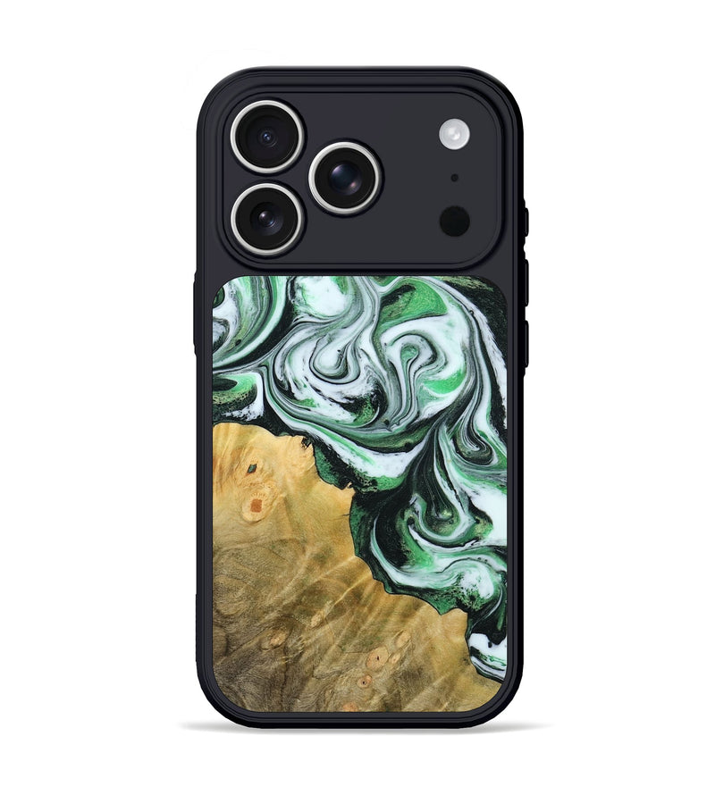 iPhone 17 Pro Wood Phone Case - Jaclyn (Green, 800662)