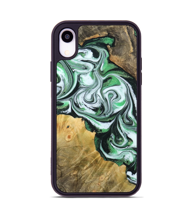 iPhone Xr Wood Phone Case - Jaclyn (Green, 800662)