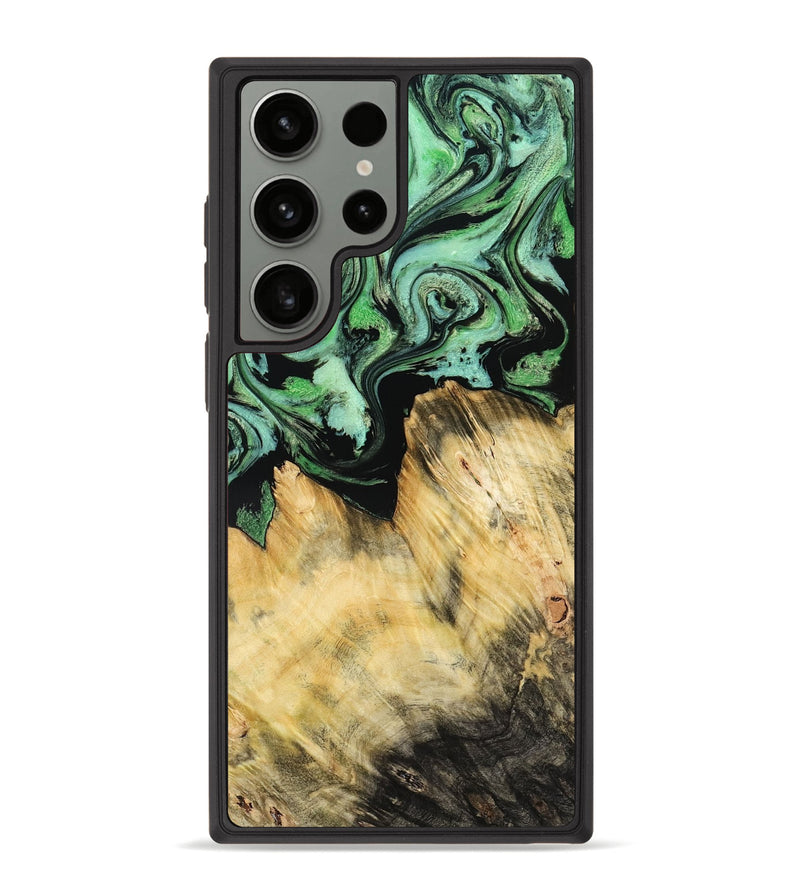 Galaxy S23 Ultra Wood Phone Case - Camila (Green, 800663)
