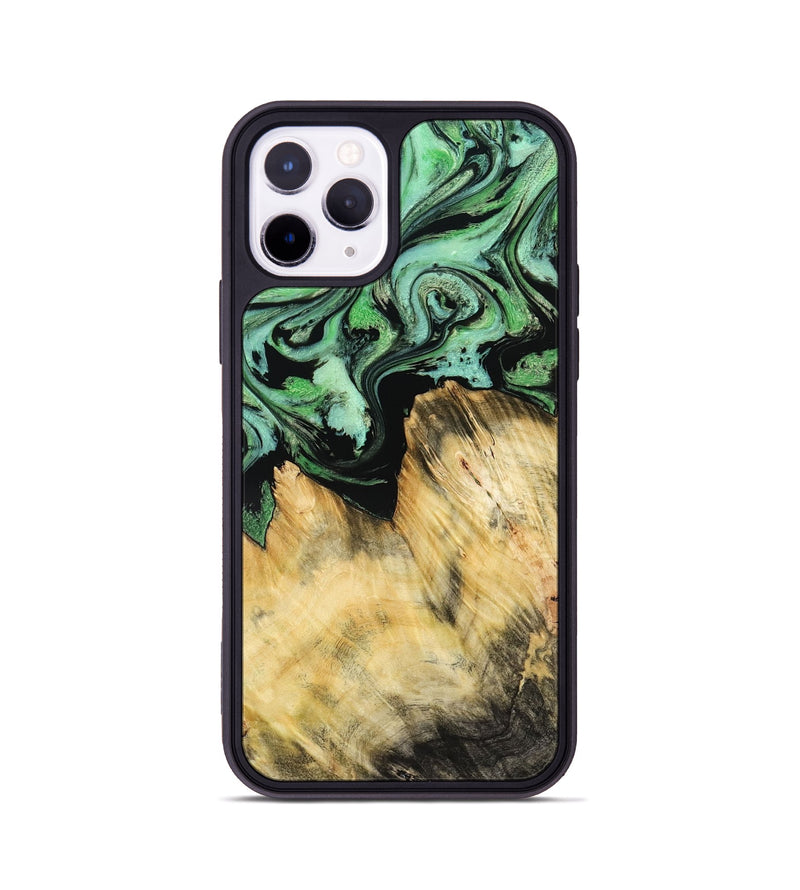 iPhone 11 Pro Wood Phone Case - Camila (Green, 800663)