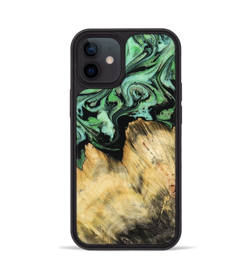 iPhone 12 Wood Phone Case - Camila (Green, 800663)