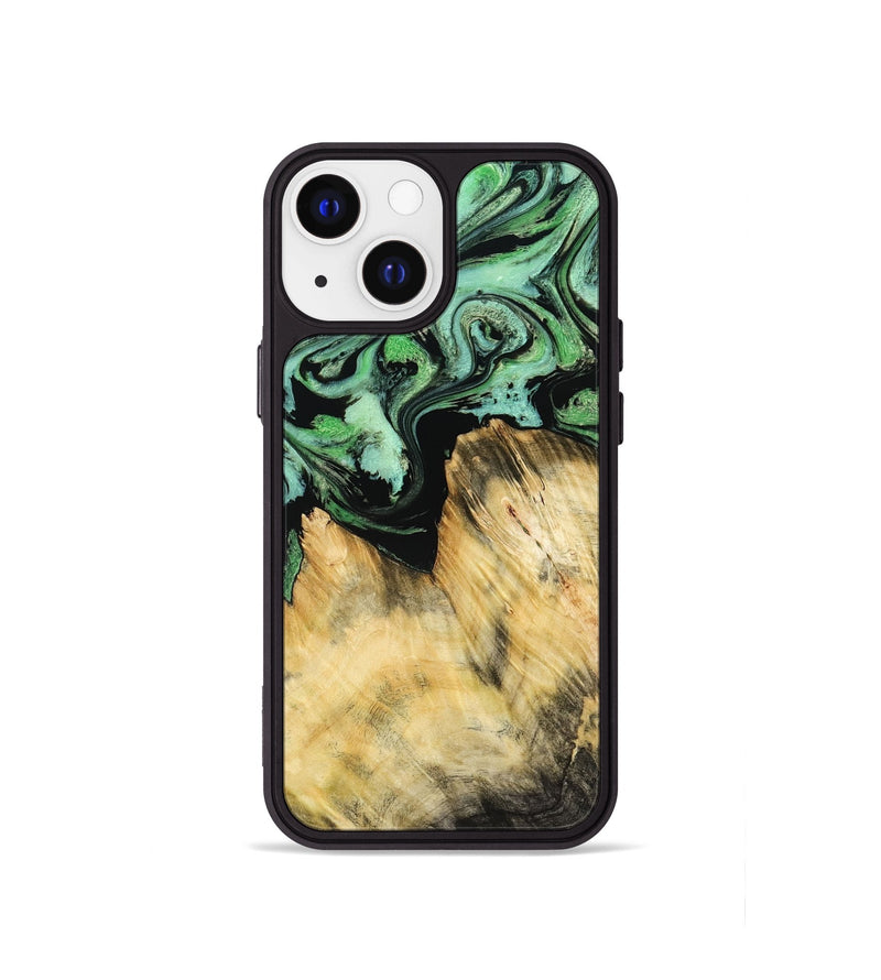 iPhone 13 mini Wood Phone Case - Camila (Green, 800663)