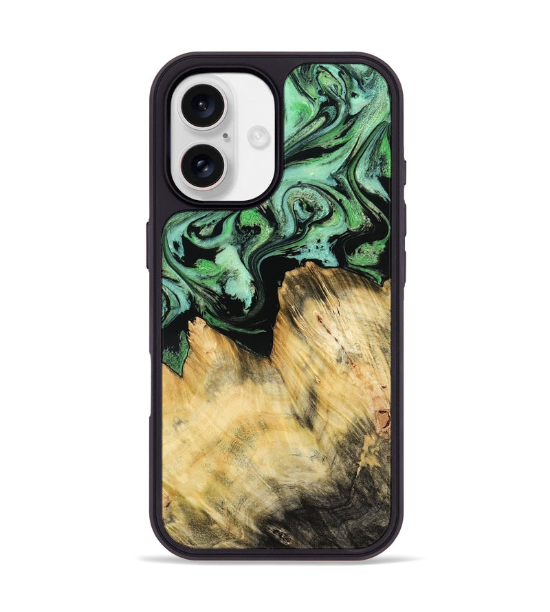 iPhone 17 Wood Phone Case - Camila (Green, 800663)