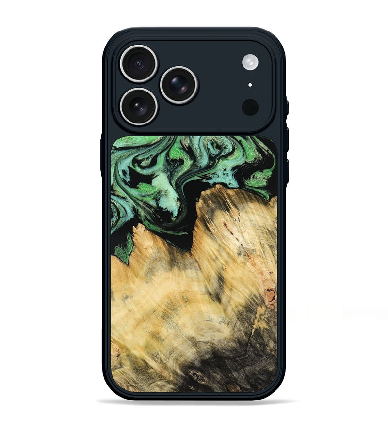 iPhone 17 Pro Max Wood Phone Case - Camila (Green, 800663)