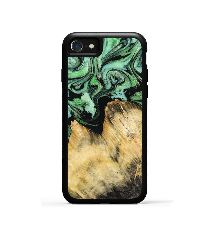 iPhone SE Wood Phone Case - Camila (Green, 800663)