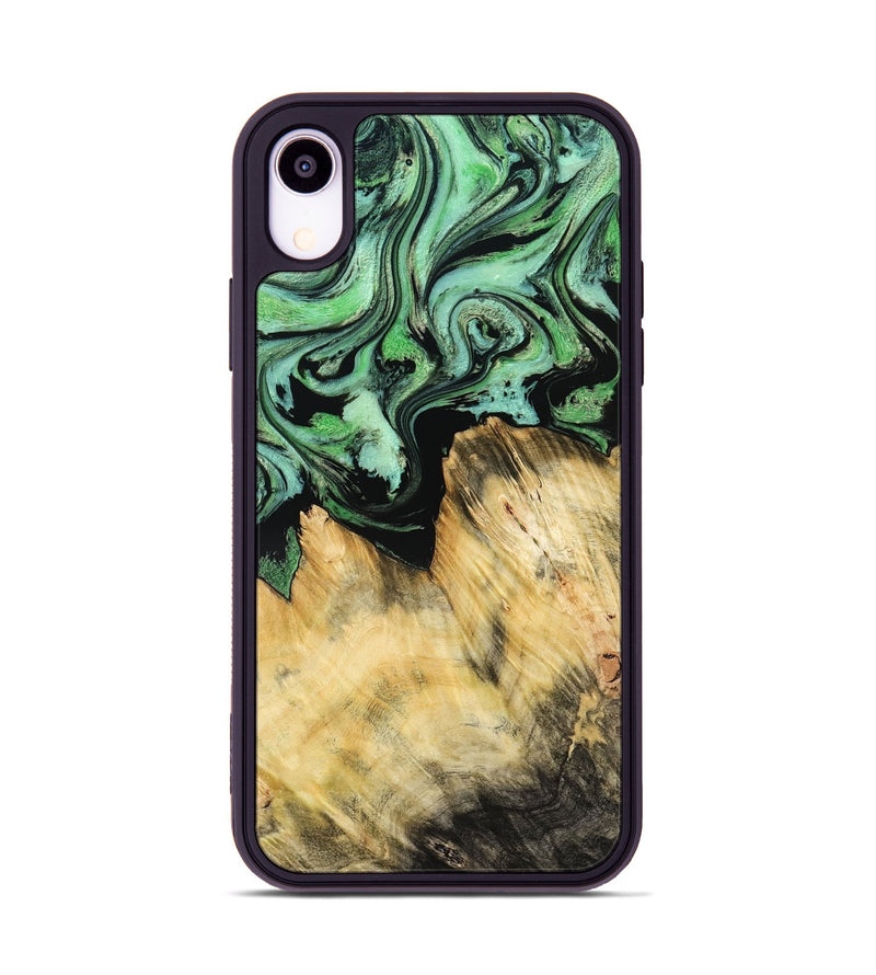 iPhone Xr Wood Phone Case - Camila (Green, 800663)