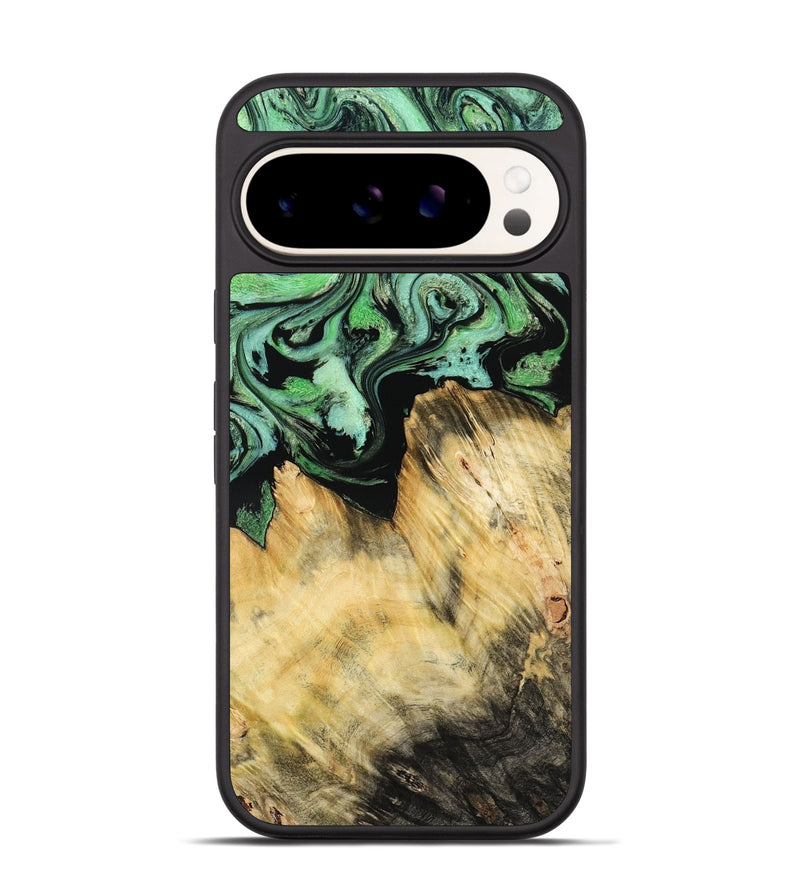 Pixel 9 Wood Phone Case - Camila (Green, 800663)